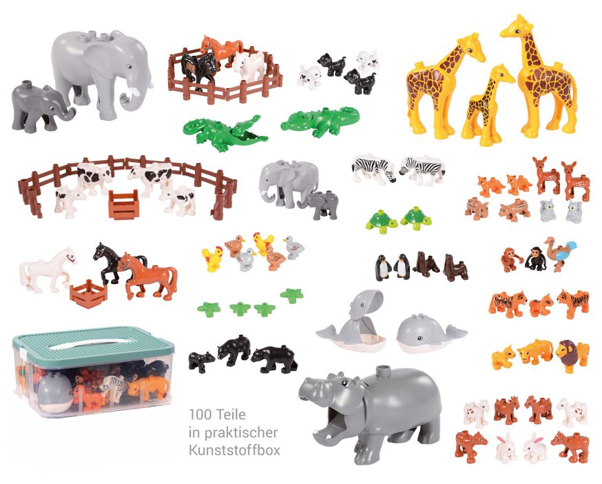 Klemmbaustein-Set Junior Zubehör 100 Teile